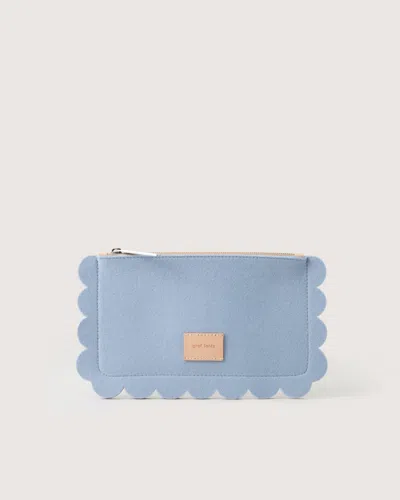 Graf & Lantz Deco Edge Merino Wool Pouch — Final Sale In Sky