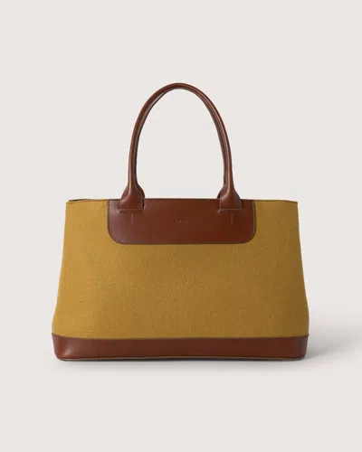 Graf & Lantz Erin Merino Wool Tote In Brine