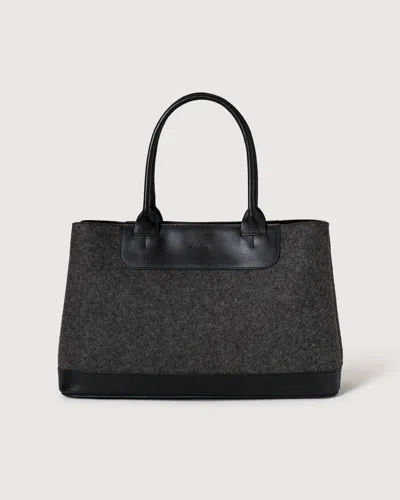 Graf & Lantz Erin Merino Wool Tote In Charcoal