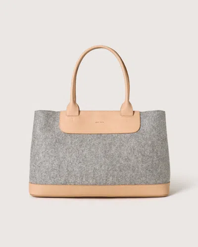 Graf & Lantz Erin Merino Wool Tote In Granite