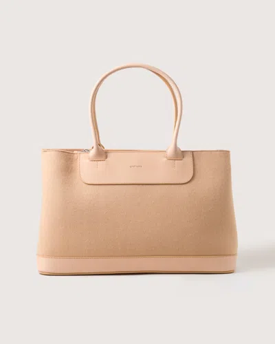 Graf & Lantz Erin Merino Wool Tote In Latte