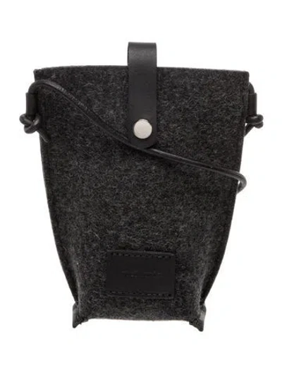 Pre-owned Graf & Lantz Felt Messenger Bag In Black