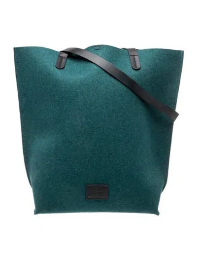 Pre-owned Graf & Lantz Felt Tote In Blue
