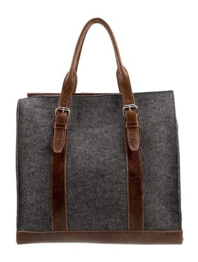 Pre-owned Graf & Lantz Felt Tote In Gray