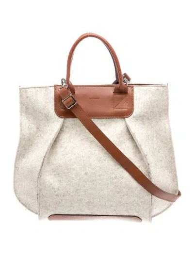 Pre-owned Graf & Lantz Felt Tote In Neutrals