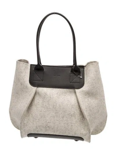 Pre-owned Graf & Lantz Felt Tote In Neutrals