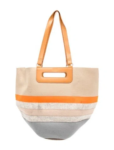 Pre-owned Graf & Lantz Felt Tote In Neutrals