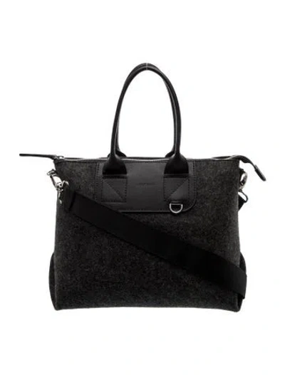 Pre-owned Graf & Lantz Felt Weekender Bag In Gray