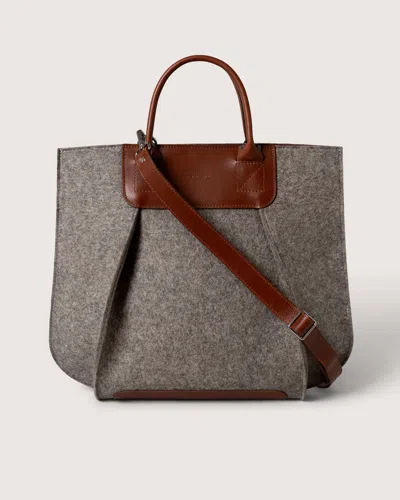 Graf & Lantz Frankie Merino Wool Tote In Ash Brown