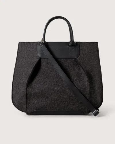 Graf & Lantz Frankie Merino Wool Tote In Charcoal