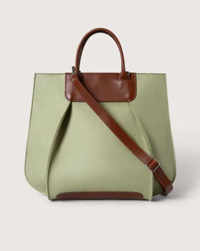 Graf & Lantz Frankie Merino Wool Tote In Dew