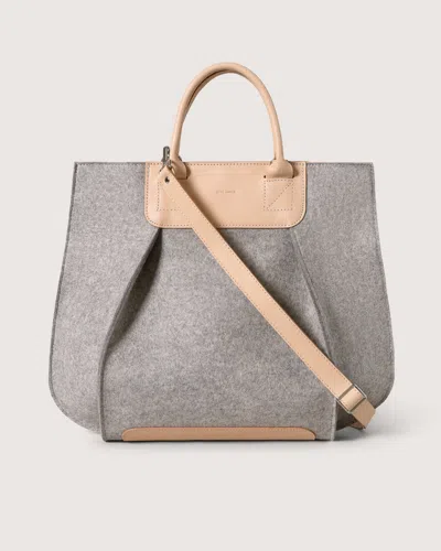 Graf & Lantz Frankie Merino Wool Tote In Granite
