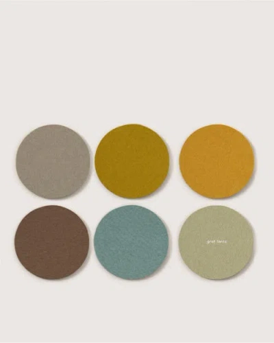 Graf & Lantz Graf Lantz Bierfilzl Merino Wool Round Coaster Multi 6 Pack