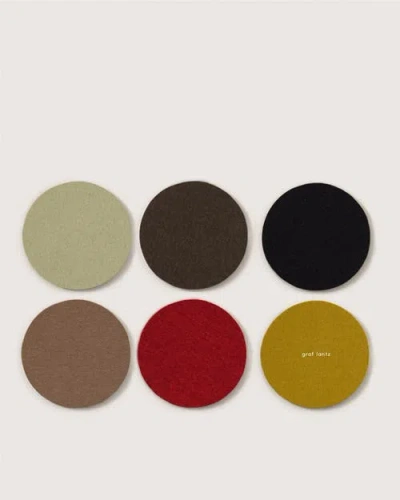 Graf & Lantz Graf Lantz Bierfilzl Merino Wool Round Coaster Multi 6 Pack
