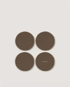 Graf & Lantz Graf Lantz Bierfilzl Merino Wool Round Coaster Solid 4 Pack In Brown