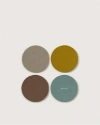Graf & Lantz Graf Lantz Bierfilzl Merino Wool Round Coaster Solid 4 Pack In Multi