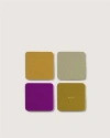 Graf & Lantz Graf Lantz Bierfilzl Merino Wool Square Coaster 4 Pack In Multi