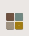 Graf & Lantz Graf Lantz Bierfilzl Merino Wool Square Coaster 4 Pack In Multi