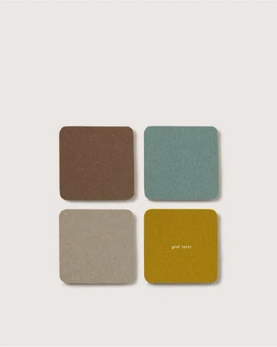 Graf & Lantz Graf Lantz Bierfilzl Merino Wool Square Coaster 4 Pack In Gray