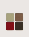 Graf & Lantz Graf Lantz Bierfilzl Merino Wool Square Coaster Multi 4 Pack In Red