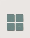 Graf & Lantz Graf Lantz Bierfilzl Merino Wool Square Coaster Solid 4 Pack In Blue