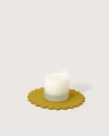 Graf & Lantz Graf Lantz Crest Merino Wool 8" Trivet In Yellow