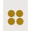 Graf & Lantz Graf Lantz Crest Merino Wool Coaster Solid 4 Pack In Green