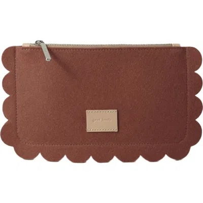 Graf & Lantz Graf Lantz Deco Edge Merino Wool Pouch In Brown