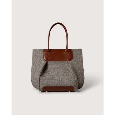 Graf & Lantz Graf Lantz Frankie Merino Wool Midi In Ash Brown/sienna