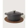 Graf & Lantz Graf Lantz Merino Wool 12" Round Trivet In Black