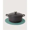Graf & Lantz Graf Lantz Merino Wool 12" Round Trivet In Green