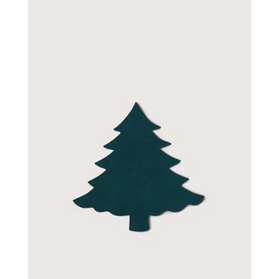 Graf & Lantz Graf Lantz Merino Wool Fir Tree Trivet In Green