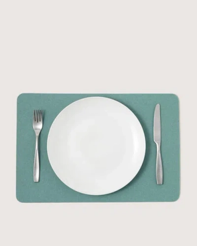Graf & Lantz Graf Lantz Merino Wool Rectangle Placemat In Green