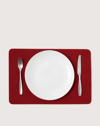 Graf & Lantz Graf Lantz Merino Wool Rectangle Placemat In Red