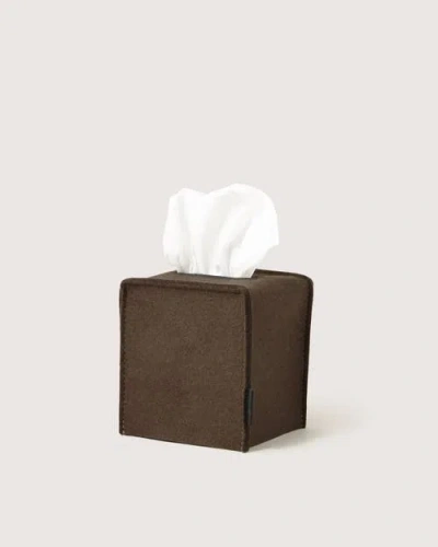 Graf & Lantz Graf Lantz Merino Wool Small Tissue Box Cover In Brown