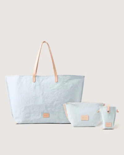 Graf & Lantz Hana Canvas Bag Travel Set In Mist Canvas