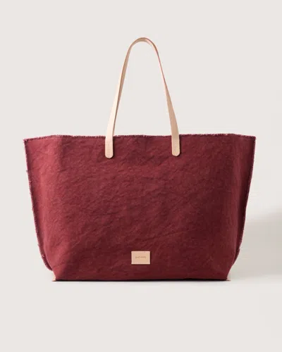 Graf & Lantz Hana Canvas Boat Bag In Plum Canvas