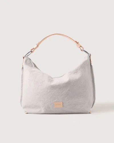 Graf & Lantz Hana Canvas Hobo Bag In Stone Canvas