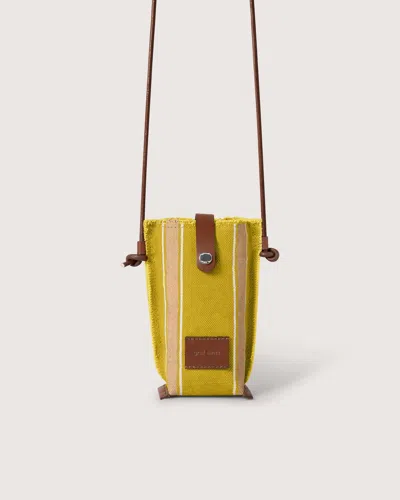 Graf & Lantz Hana Canvas Phone Crossbody In Wheatfield