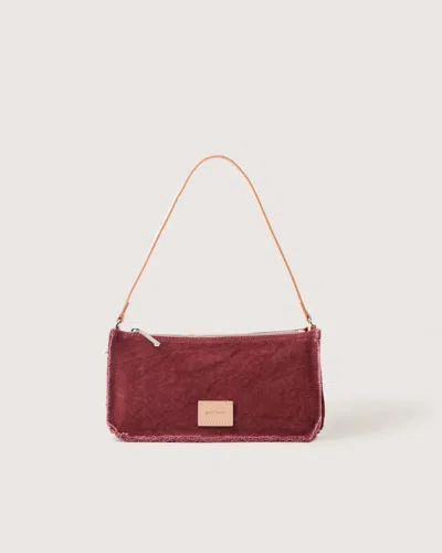 Graf & Lantz Hana Canvas Shoulder Bag In Plum Canvas
