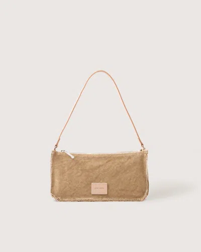 Graf & Lantz Hana Canvas Shoulder Bag In Sand Canvas