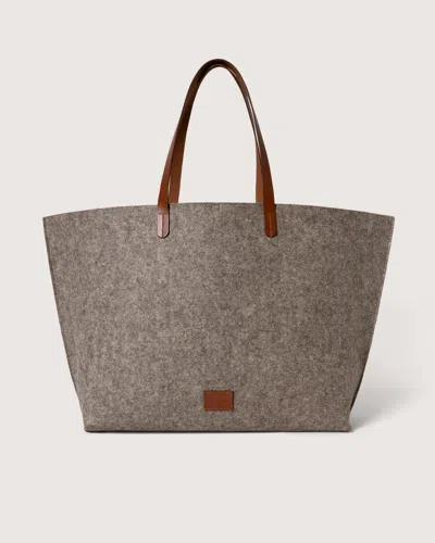 Graf & Lantz Hana Merino Wool Boat Bag In Ash Brown