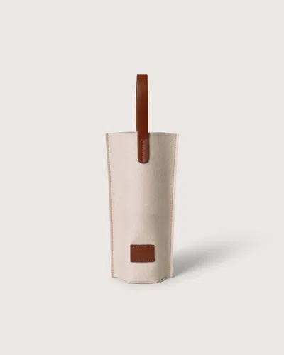 Graf & Lantz Hana Merino Wool Bottle Bag In Brown