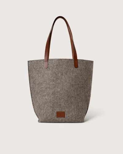 Graf & Lantz Hana Merino Wool Tote In Ash Brown