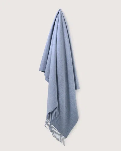 Graf & Lantz Haus Baby Alpaca Throw — Final Sale In Blue