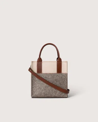 Graf & Lantz Jaunt Merino Wool Crossbody In Ash Brown / Feather