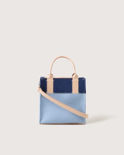 Graf & Lantz Jaunt Merino Wool Crossbody — Final Sale In Denim / Sky