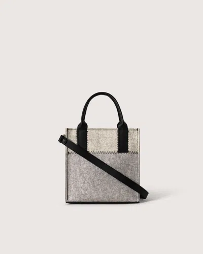 Graf & Lantz Jaunt Merino Wool Crossbody In Granite/heather White