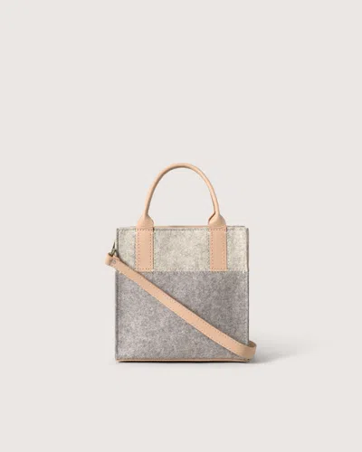 Graf & Lantz Jaunt Merino Wool Crossbody In Granite/natural