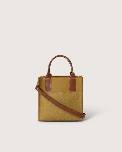 Graf & Lantz Jaunt Merino Wool Crossbody In Ochre / Brine